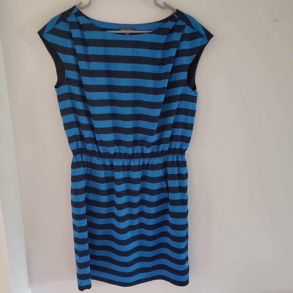 Vince Camuto Blue Stripe Dress Size 10 - Picture 4 of 7